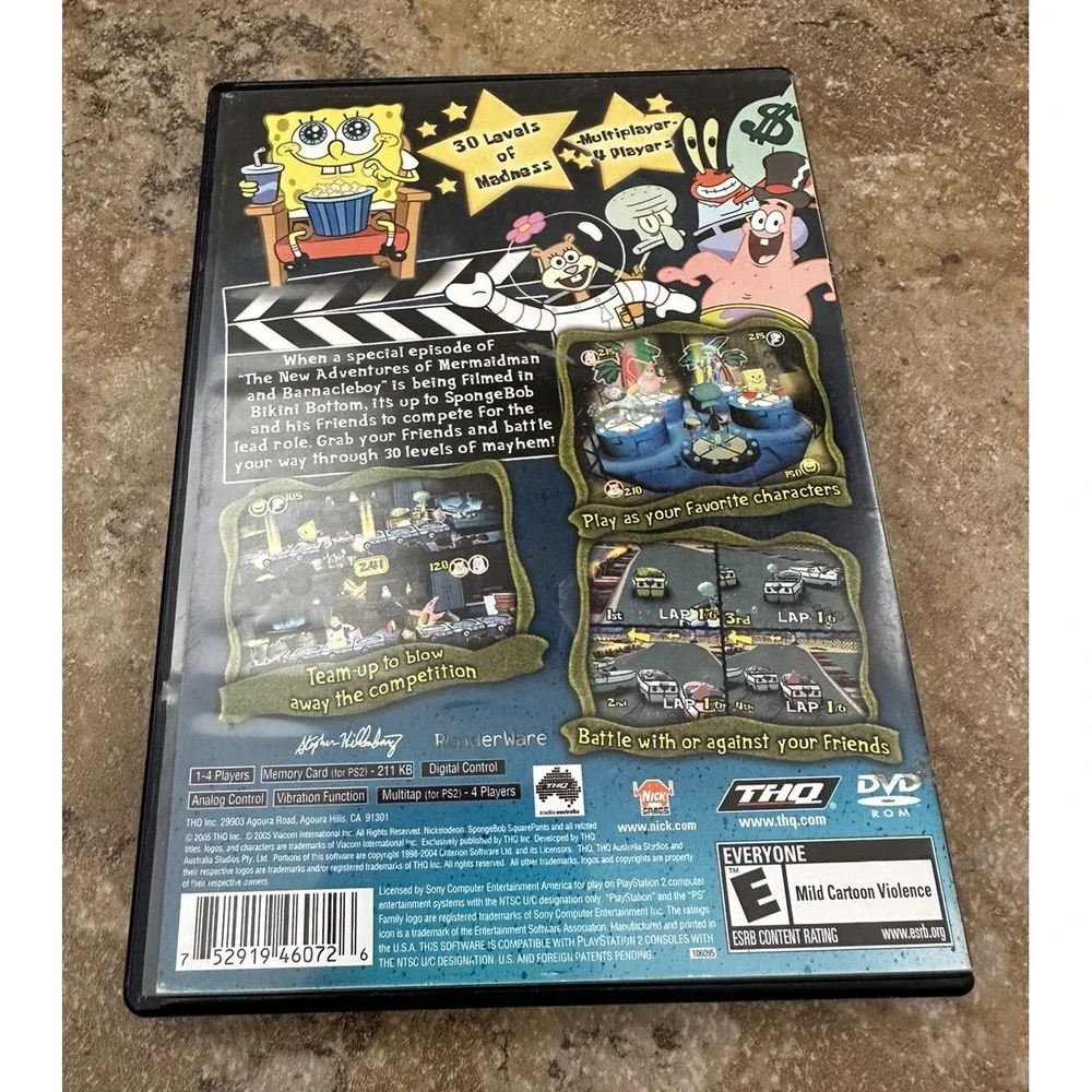 SpongeBob SquarePants: Lights, Camera, Pants PS2 2005 With Manual